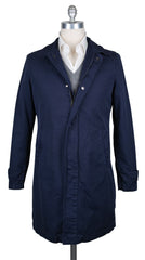 Kiton Blue Cotton Solid Jacket - Size 42 (US) / 52 (EU) - (JKTSEBLUX7)