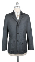 Kiton Dark Gray Silk Solid Jacket - Size 36 (US) / 46 (EU) - (KT116174)