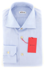 Kiton Light Blue Solid Shirt - Slim - 15.5/39 - (UCCH59563FAA1)