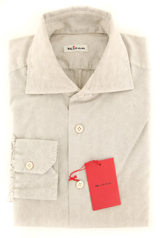 Kiton Beige Shirt - Slim