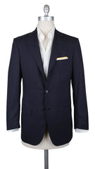 Kiton Dark Blue Wool Solid Sportcoat - 50/60 - (200)