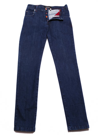 Kiton Denim Blue Jeans - Slim