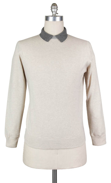 Luigi Borrelli Beige Sweater - Crewneck - Small/48 - (12MG13300304)