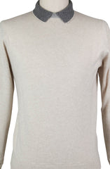 Luigi Borrelli Beige Sweater - Crewneck - Small/48 - (12MG13300304)