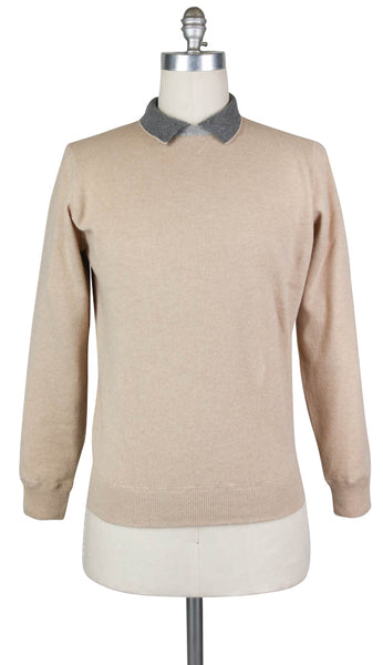 Luigi Borrelli Beige Wool Blend Sweater - Small/48 - (12MG13300305)