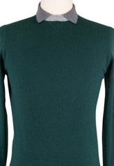 Luigi Borrelli Green Sweater - Crewneck - Medium/50 - (12MG13300314)