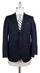 Luigi Borrelli Dark Navy Blue Wool Solid Suit - 36/46 - (LB117174)