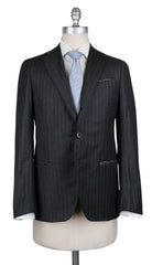 Borrelli Charcoal Gray Wool Striped Suit - 36/46 - (201803088)