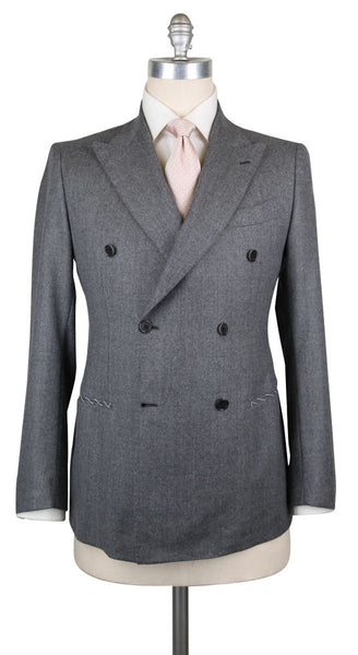 Luigi Borrelli Gray Wool Solid Suit - (LBC135731R7) - Parent