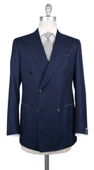 Luigi Borrelli Navy Blue Wool Blend Solid Suit - 38/48 - (LB200770R7)