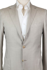 Luigi Borrelli Beige Wool Blend Solid Sportcoat - 40/50 - (B4325975R7)