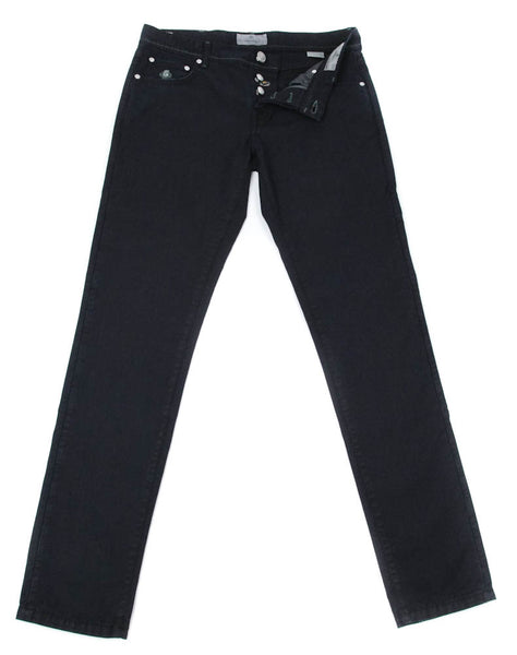 Luigi Borrelli Midnight Navy Blue Solid Pants - 42/58 - (CAR4051511)