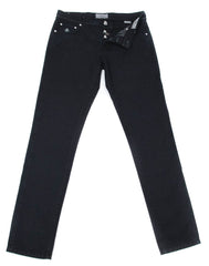 Luigi Borrelli Midnight Navy Blue Solid Pants - 42/58 - (CAR4051511)