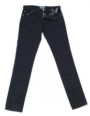 Luigi Borrelli Midnight Navy Blue Solid Pants - 42/58 - (CARSS00711091)