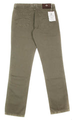 Luigi Borrelli Olive Green Solid Pants - Full - 33/49 - (CHIJ01550)