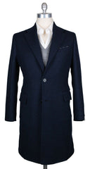 Luigi Borrelli Navy Blue Wool Nail Head Coat - 38/48 - (CULB213270)