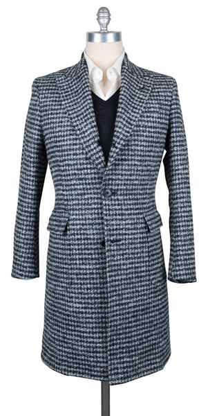 Luigi Borrelli Blue Wool Blend Coat - (LBCOAT208070) - Parent