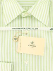 Luigi Borrelli Green Striped Cotton Shirt - Slim - (DR2049NICOLA) - Parent