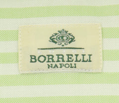 Luigi Borrelli Green Striped Cotton Shirt - Slim - (DR2049NICOLA) - Parent