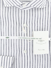 Borrelli White Striped Shirt - Extra Slim - (2018022113) - Parent