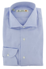 Luigi Borrelli Light Blue Cotton Dress Shirt - Extra Slim - 14.5/37 - (8J)