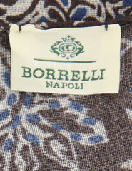 Luigi Borrelli Brown Paisley Long Scarf - 26" x 76" - (FI120296)