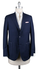 Luigi Borrelli Navy Blue Wool Solid Sportcoat - 36/46 - (GUSB209371)