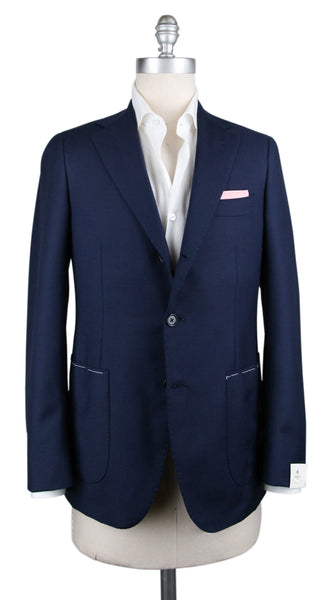 Luigi Borrelli Navy Blue Wool Solid Sportcoat - (GUSB209371) - Parent