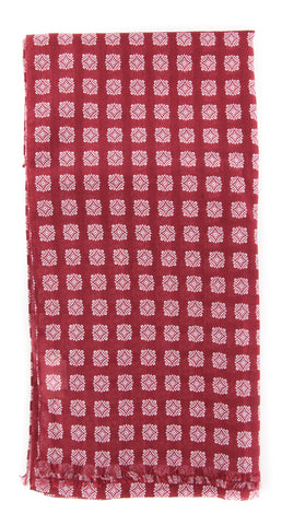 Luigi Borrelli Red Cotton Scarf