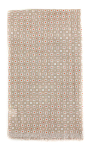 Luigi Borrelli Light Brown Cotton Scarf