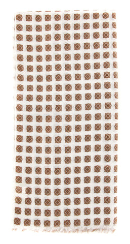 Luigi Borrelli Brown Cotton Scarf