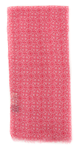 Luigi Borrelli Pink Linen Blend Scarf