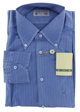 Luigi Borrelli Blue Chambray Shirt - Extra Slim