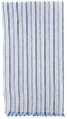 Luigi Borrelli Blue Striped Long Scarf - 60" x 27" - (LBSS12147)