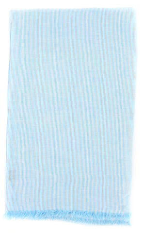 Luigi Borrelli Light Blue Linen Scarf