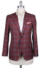 Orazio Luciano Red Wool Blend Sportcoat - 38/48 - (T2242QUADROSR8)