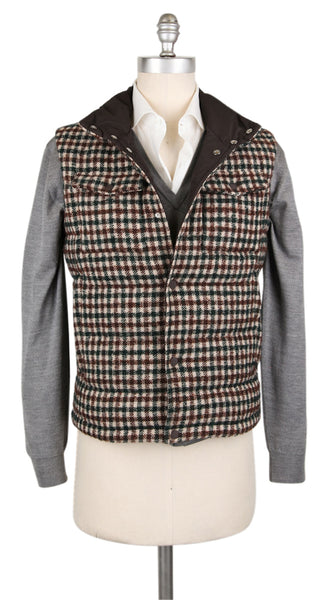 Sartorio Napoli Caramel Shephard's Check Vest - (SA12182) - Parent