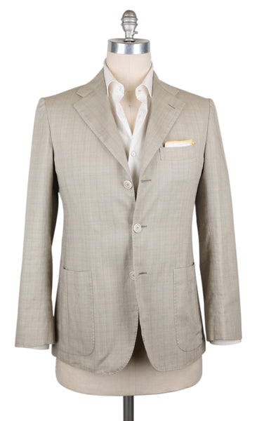 Sartorio Napoli Beige Cotton Solid Sportcoat - (SA10261711) - Parent