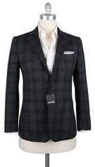 New $3300 Sartorio Napoli Charcoal Window Pane Sportcoat - 40/50 - (SA1025176)