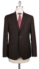 Sartorio Napoli Dark Brown Wool Blend Solid Suit - 38/48 - (SA919178)