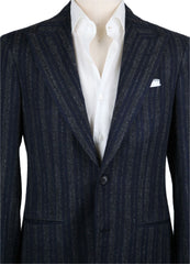 Sartorio Napoli Charcoal Gray Striped Sportcoat - (SA831176) - Parent