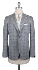 Sartorio Napoli Light Gray Plaid Sportcoat - 38/48 - (SA914175)