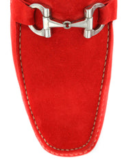 New $500 Sutor Mantellassi Red Shoes - Horsebit Loafers - 14/13 - (SM69027492)