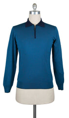 Svevo Parma Turquoise Wool Sweater - Polo - Medium/50 - (S1241812)