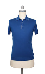 Svevo Parma Blue Solid Cotton Polo - Large/52 - (SV326221)