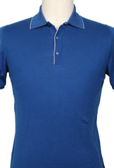 Svevo Parma Blue Solid Cotton Polo - (SV326221) - Parent