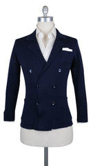 Svevo Parma Navy Blue Cotton Solid Resort Jacket - S US/48 EU - (354)