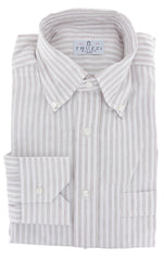 Truzzi Pink Striped Cotton Blend Dress Shirt - Slim - 16/41 - (7T)