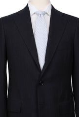 Cesare Attolini Midnight Navy Blue Super 120's Suit - (CA2162219) - Parent