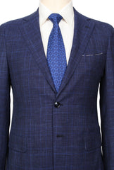 Fiori Di Lusso Blue Silk Blend Melange Suit - (BN322212) - Parent